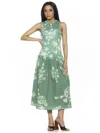 Alexia Admor Lyle Drop Waist Midi Dress In Green