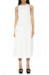 Alexia Admor Lyle Drop Waist Midi Dress In Ivory