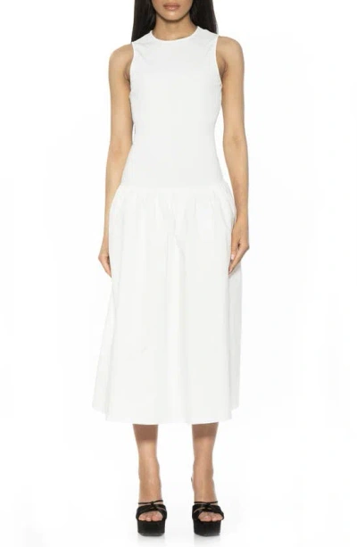 Alexia Admor Lyle Drop Waist Midi Dress In Ivory