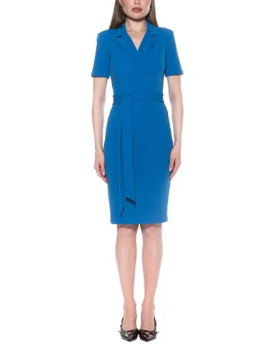 Alexia Admor Lynne Belted Sheath Dress In Blue
