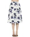 Alexia Admor Mabel Floral Midi Skirt In White