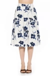 Alexia Admor Mabel Floral Midi Skirt In Ivory Floral
