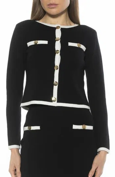Alexia Admor Maia Knit Cardigan In Black