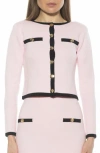 Alexia Admor Maia Knit Cardigan In Pink