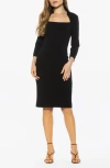 Alexia Admor Marais Neck Midi Sheath Dress In Black