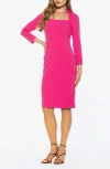 Alexia Admor Marais Neck Midi Sheath Dress In Pink
