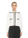 Alexia Admor Mari Tipped Sweater Jacket In Multi