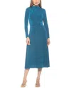 Alexia Admor Marla Long Sleeve Draped Midi Dress