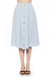 Alexia Admor Maya Midi Skirt In Light Blue