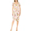 Alexia Admor Micaela Sweetheart Neck Sheath Dress In Beige Floral