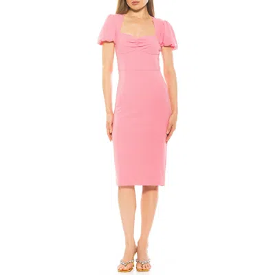 Alexia Admor Micaela Sweetheart Neck Sheath Dress In Pink
