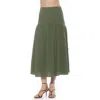 Alexia Admor Michel High Waist Shirred Midi Skirt In Green