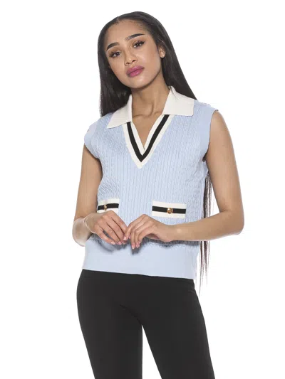 Alexia Admor Michelle Vest In Blue