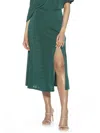 Alexia Admor Side Slit Midi Skirt In Gold