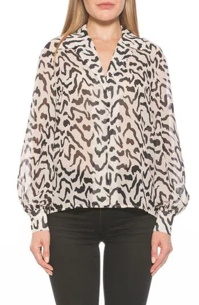 Alexia Admor Mila Long Sleeve Chiffon Blouse