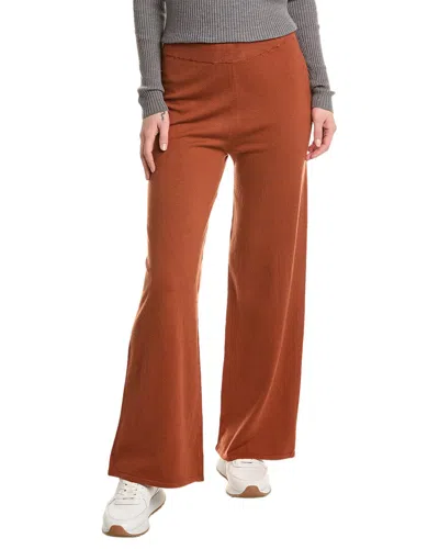 Alexia Admor Miles Knitted High Waisted Wide Leg Pant In Brown