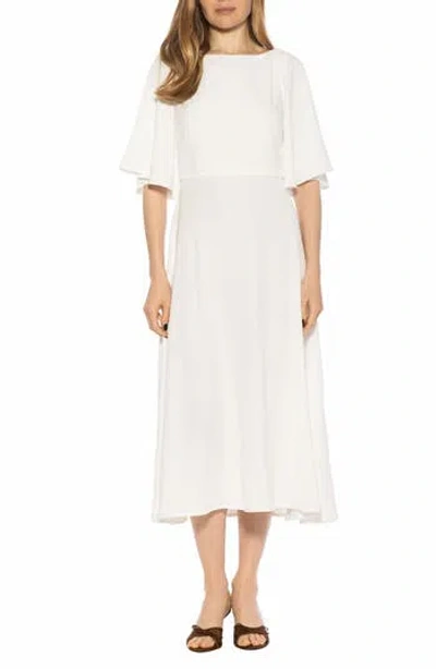 Alexia Admor Milos Boatneck Midi Dress In Silver