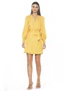 Alexia Admor Mini Wrap Dress In Yellow