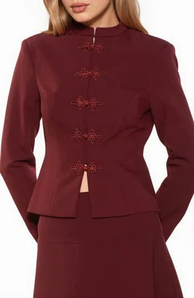 Alexia Admor Moira Mandarin Collar Jacket In Brown