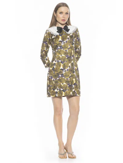 Alexia Admor Monique Twill Dress In Multi
