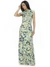 Alexia Admor Nalani Mock Neck Maxi Dress In Green