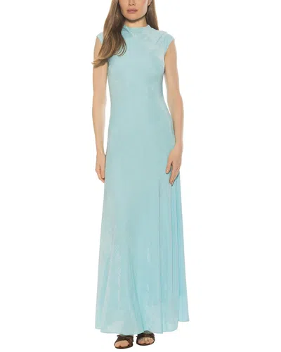 Alexia Admor Nalani Mock Neck Sleeveless Maxi Dress In Blue