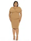 Alexia Admor Naomi Dress - Plus Size In Brown