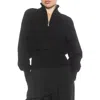 Alexia Admor Niko Quarter Zip Sweater In Black