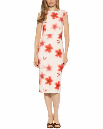 Alexia Admor Noor Boatneck Blouson Midi Dress In Multi