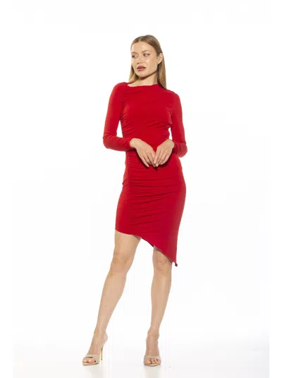 Alexia Admor Nyra Asymmetrical Minidress In Red