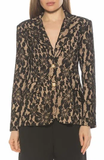 Alexia Admor Nyx Lace Blazer In Pink