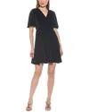 Alexia Admor Oakless Velvet Flutter Sleeve Fit & Flare Dress In Black