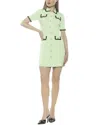 Alexia Admor Odette Short Sleeve Knit Shirtdress In Green