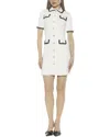 Alexia Admor Odette Short Sleeve Knit Shirtdress In White