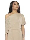 Alexia Admor One Shoulder Bodysuit In Brown