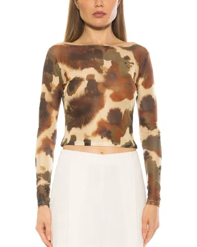 ALEXIA ADMOR ALEXIA ADMOR OPAL BOATNECK SHEER MESH TOP