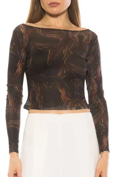 ALEXIA ADMOR ALEXIA ADMOR OPAL SHEER MESH TOP