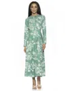 Alexia Admor Ophelia Long Sleeve Midi Dress In Green