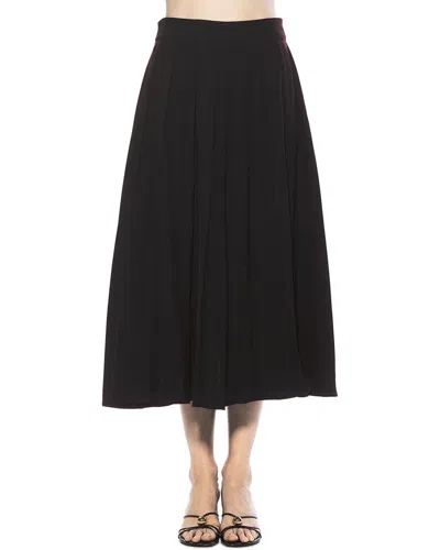Alexia Admor Oren Pleated Midi Skirt In Black