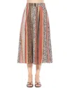 Alexia Admor Oren Pleated Midi Skirt In Multi