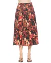 Alexia Admor Oren Pleated Midi Skirt In Multi