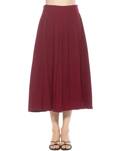 Alexia Admor Oren A-line Skirt In 38-burgundy