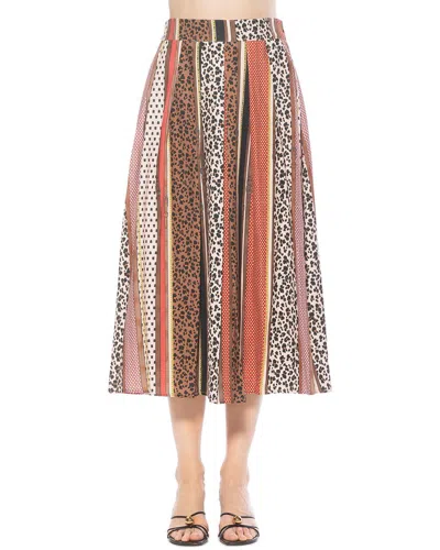 Alexia Admor Oren Pleated Midi Skirt In Multi