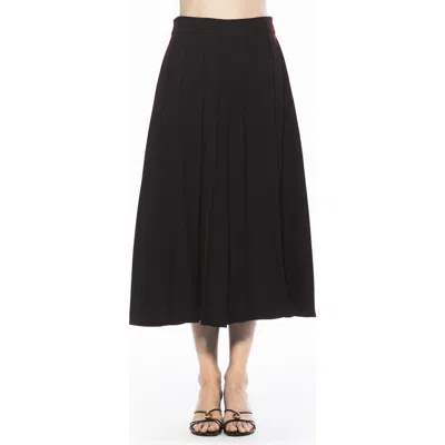 Alexia Admor Oren Pleated Midi Skirt In Black