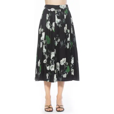 Alexia Admor Oren Pleated Midi Skirt In Multi