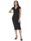 Alexia Admor Orine Draped Sheath Dress In Black