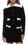 Alexia Admor Pattern Cardigan In Black