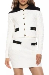 Alexia Admor Pattern Cardigan In Ivory