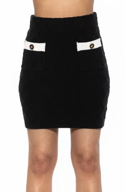 ALEXIA ADMOR ALEXIA ADMOR PATTERN KNIT MINISKIRT