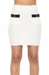 Alexia Admor Women's Bex Knit Sheath Mini Skirt In Ivory